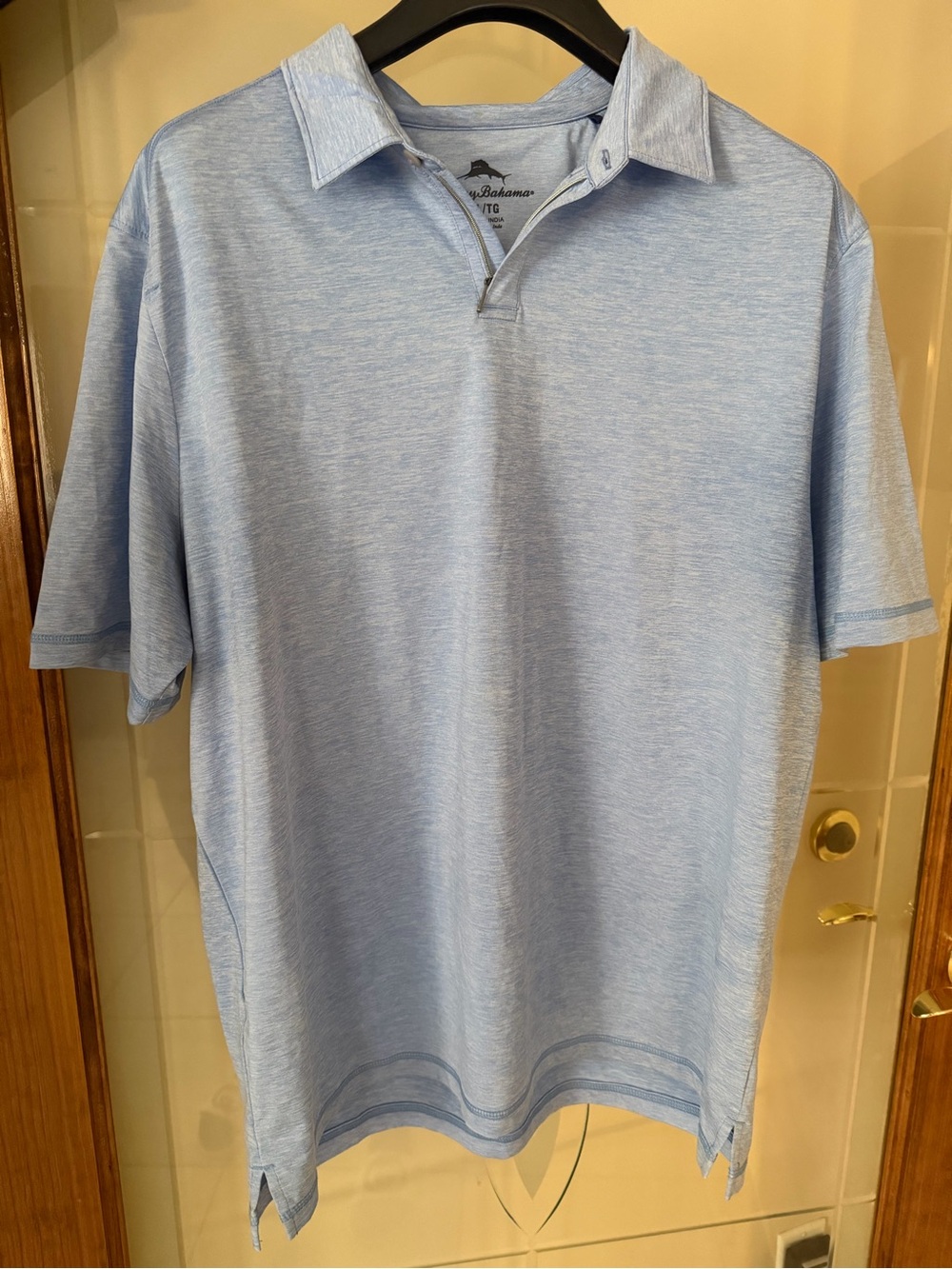 Tommy Bahama Light Heather Blue Polo Shirt